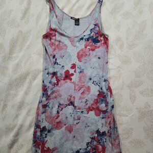 DKNY Gray Multi Color Women's Maxi Dress with Slit